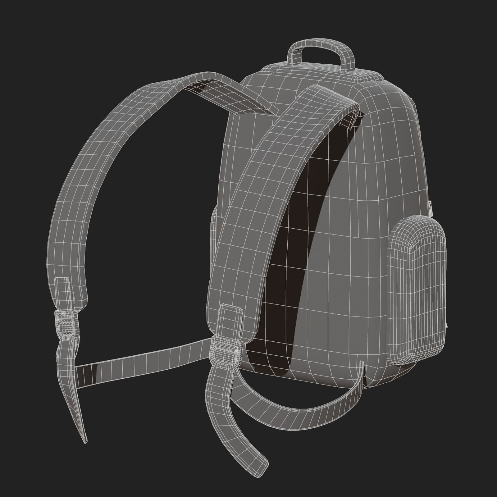 Backpack bag baggage Color 3d low poly Low-poly 3D model_20