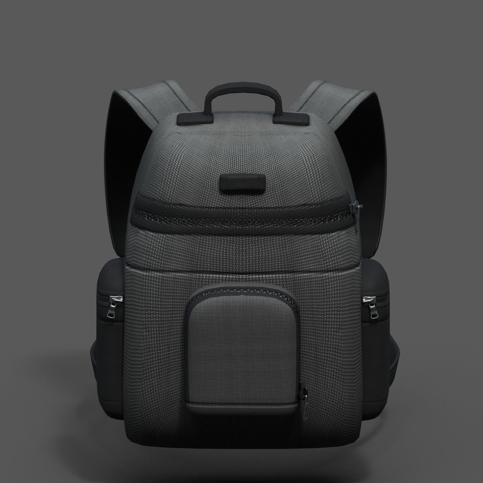 Backpack bag baggage Color 3d low poly Low-poly 3D model_3