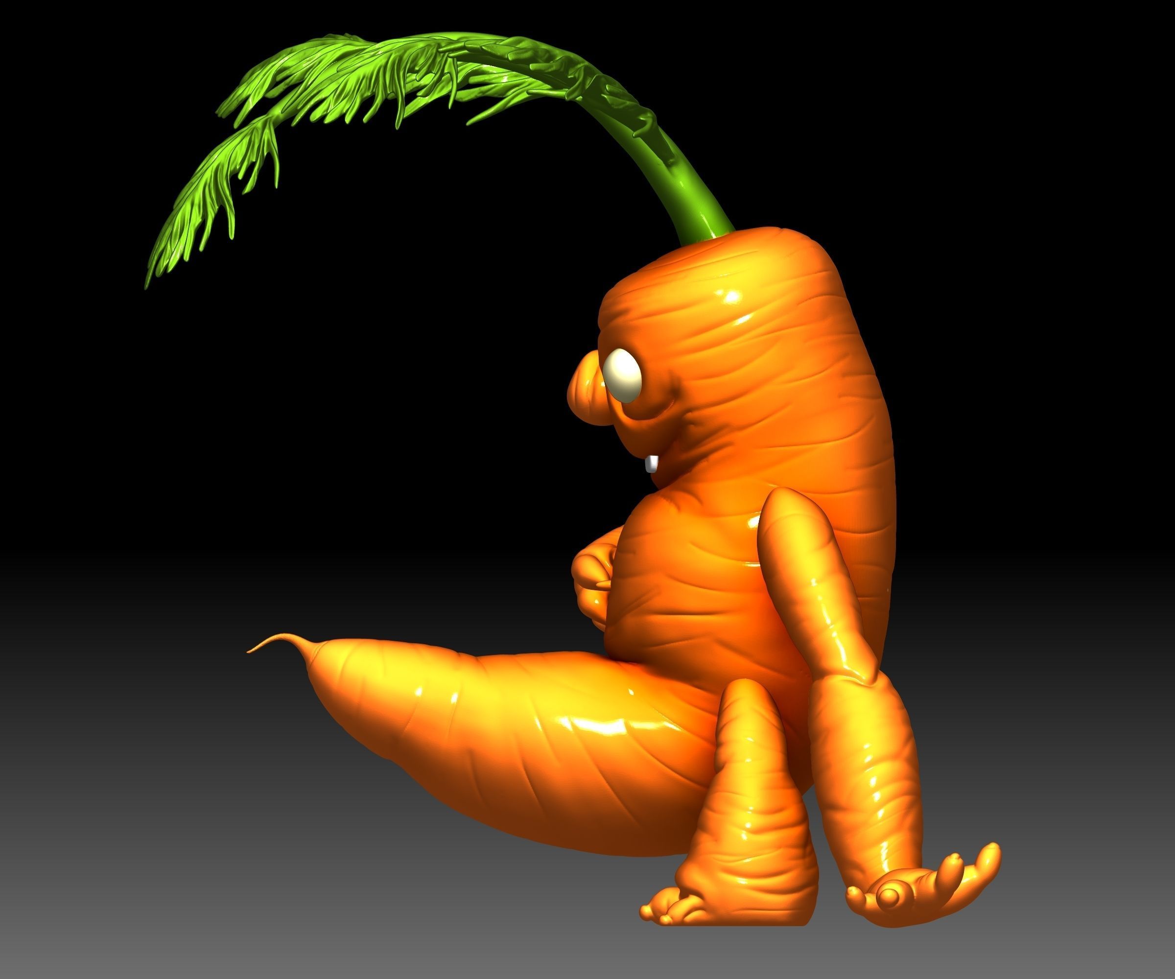 Carrot Funny Monster 3D printable idea for 3d printing 3D print model_6