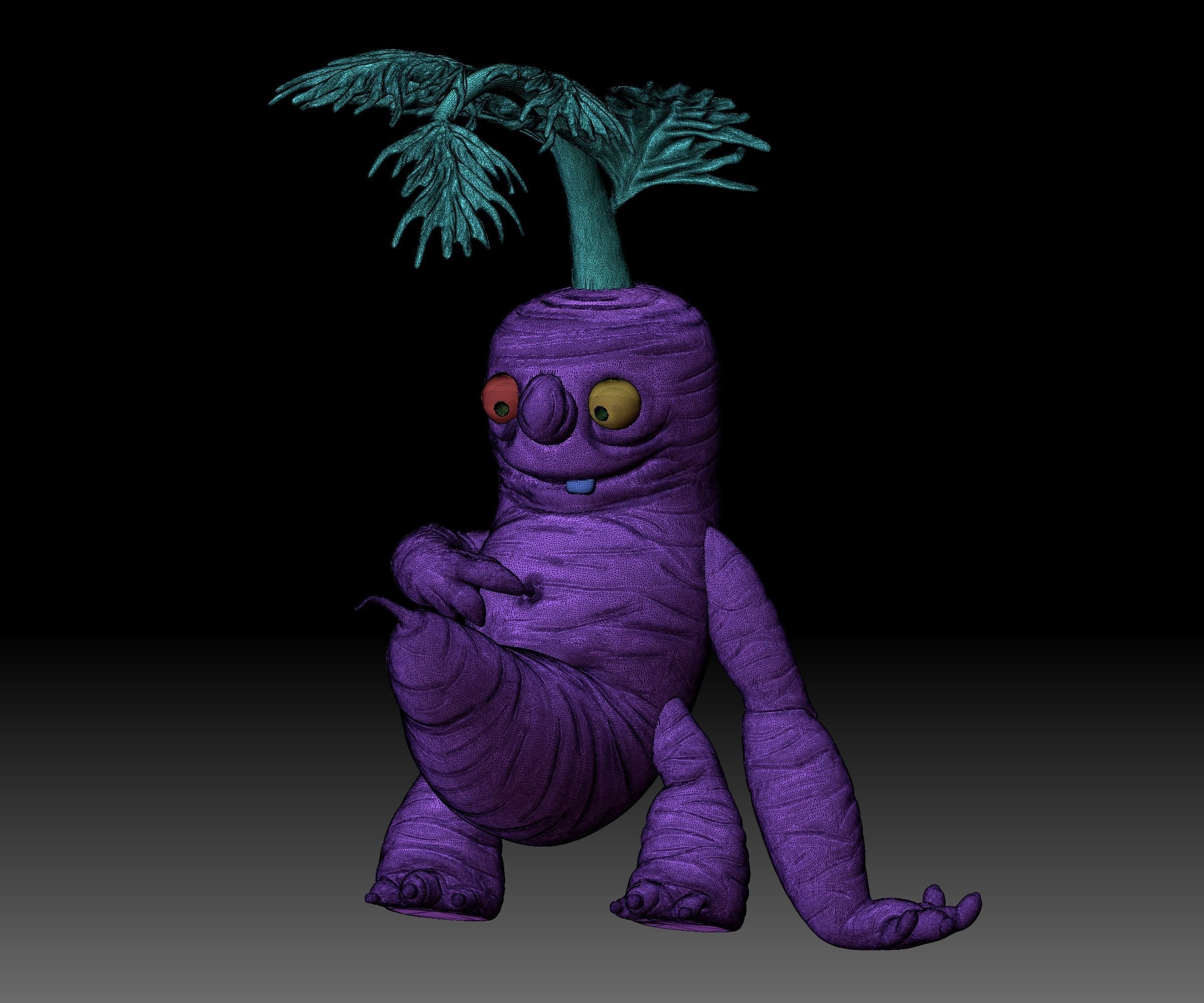 Carrot Funny Monster 3D printable idea for 3d printing 3D print model_8