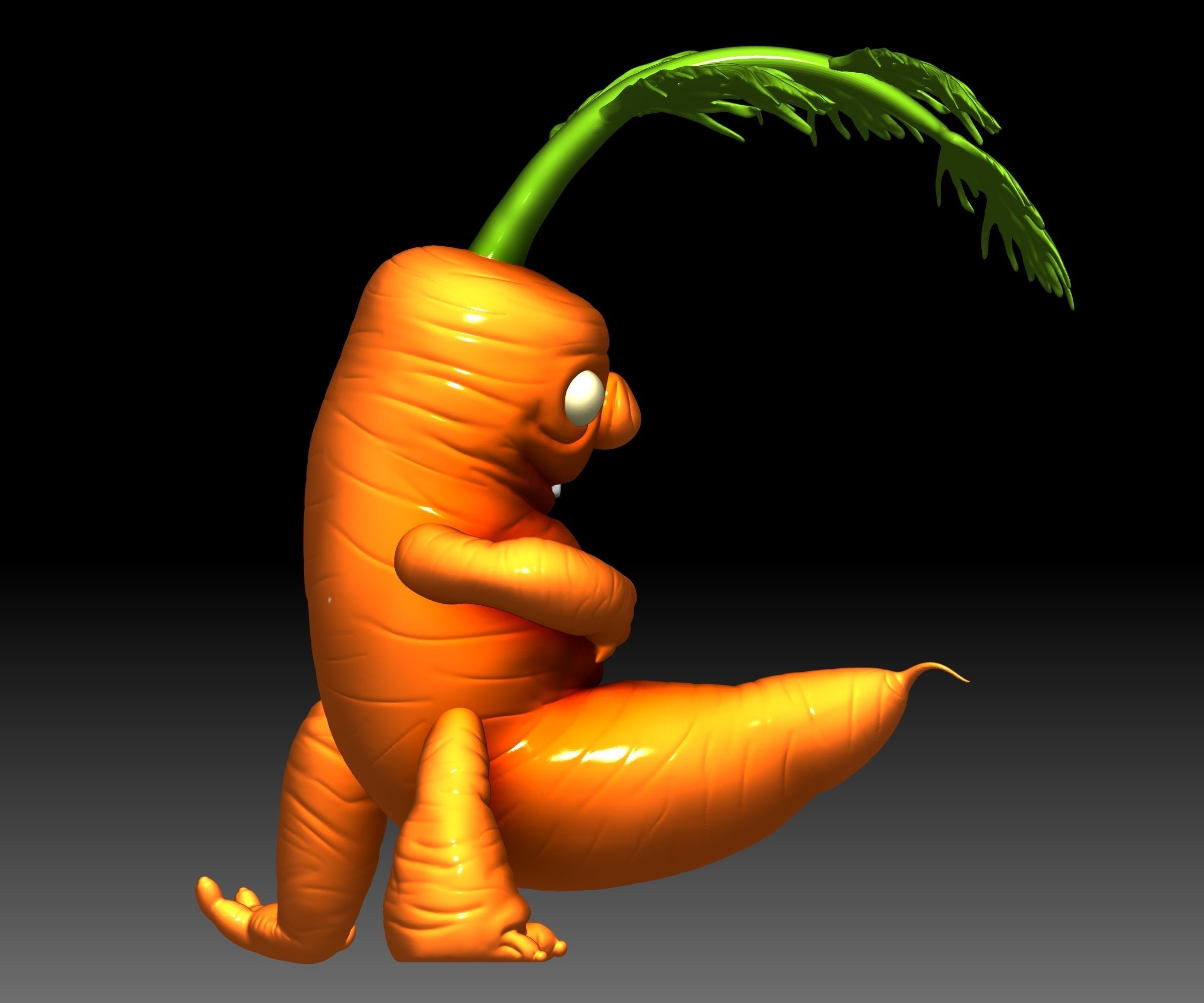Carrot Funny Monster 3D printable idea for 3d printing 3D print model_5