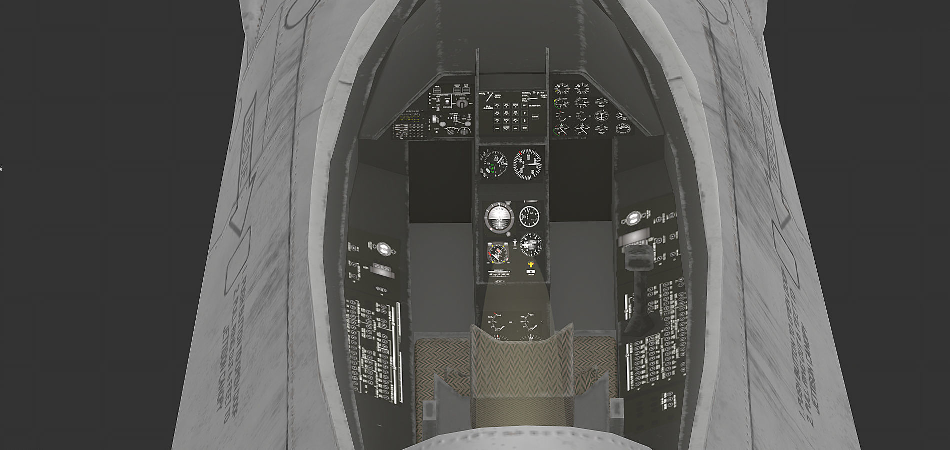 F16 Fighter Low-poly 3D model_7