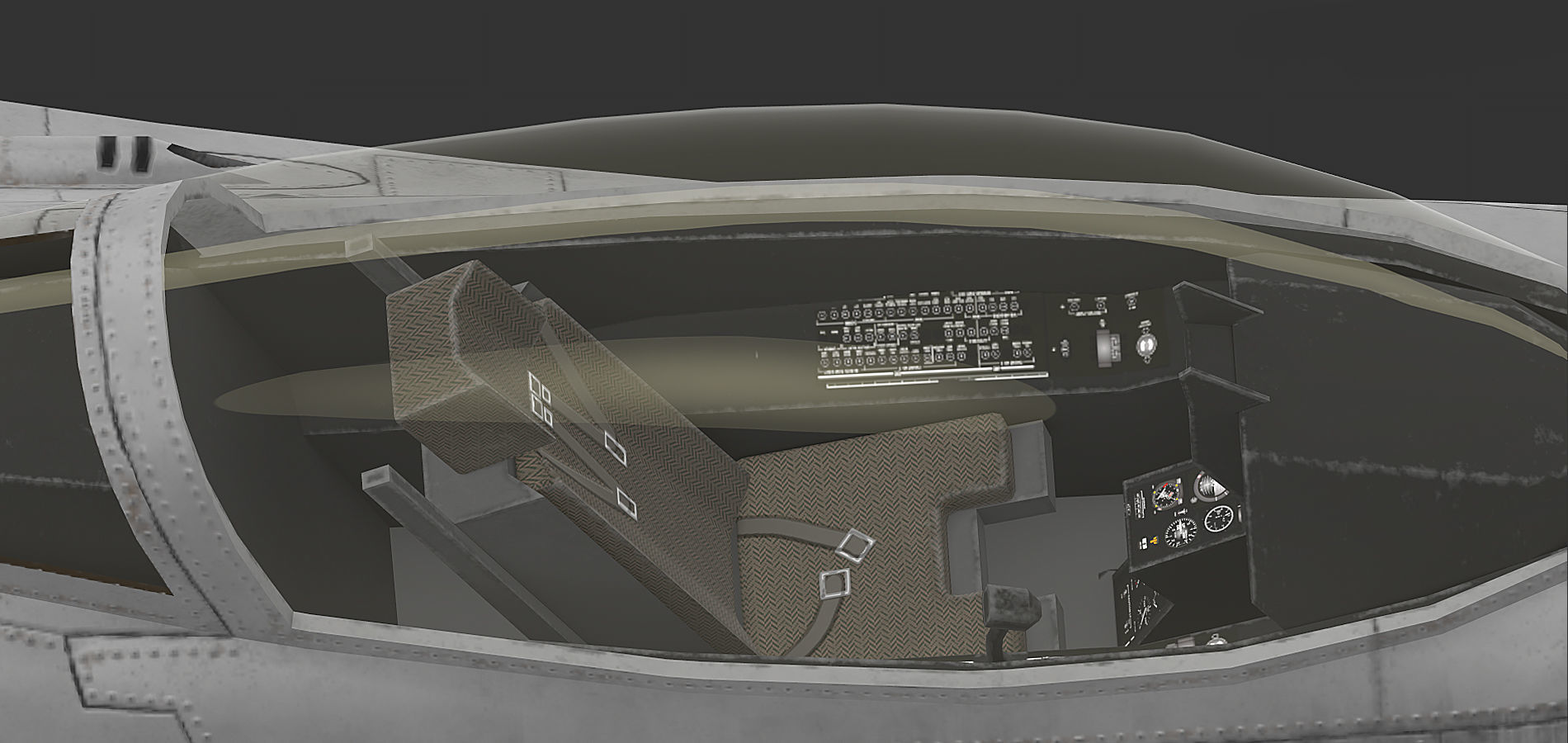 F16 Fighter Low-poly 3D model_8