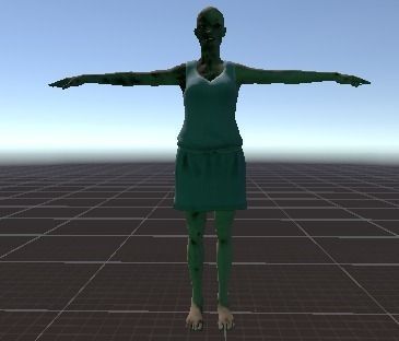Zombie woman 3D model_0