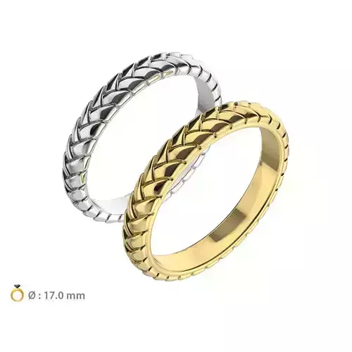 N161 Wedding ring braided band