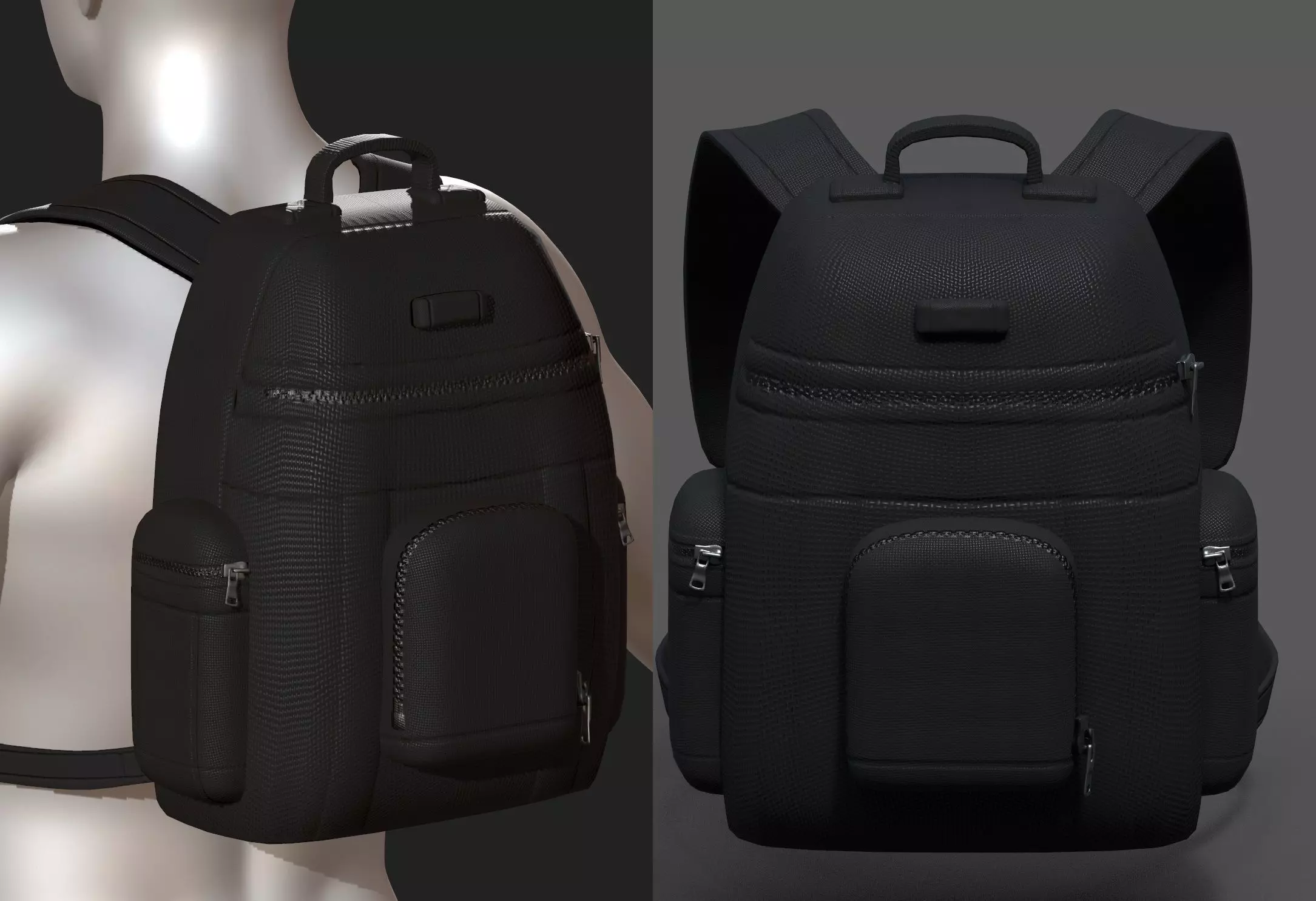 Backpack Camping Generic military combat Low-poly 3D model