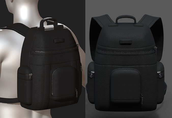 Backpack Camping Generic military combat  Low-poly 3D model