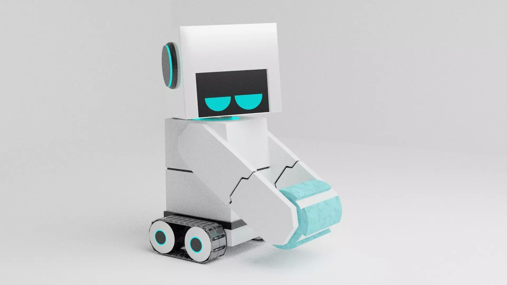 Sci fi cute robot 3D model_0