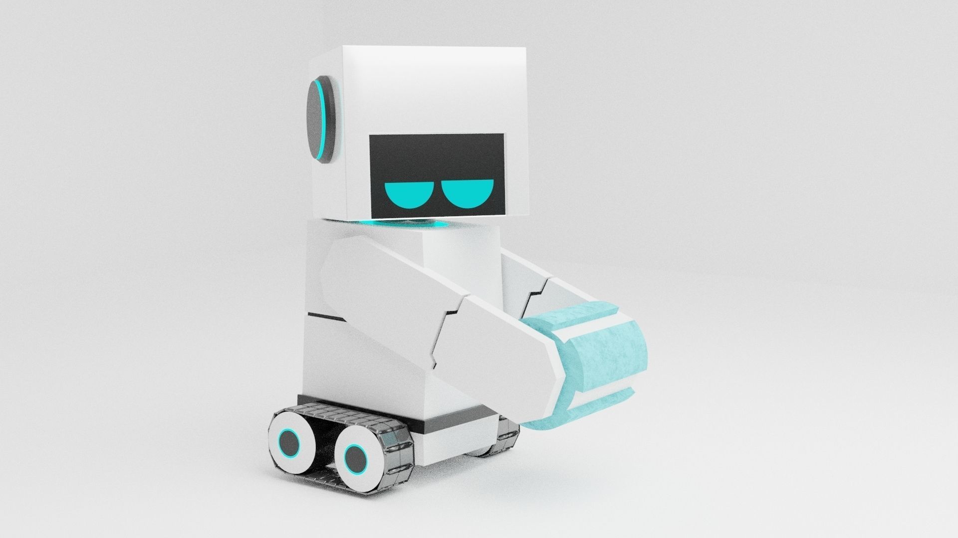 Sci fi cute robot 3D model_1