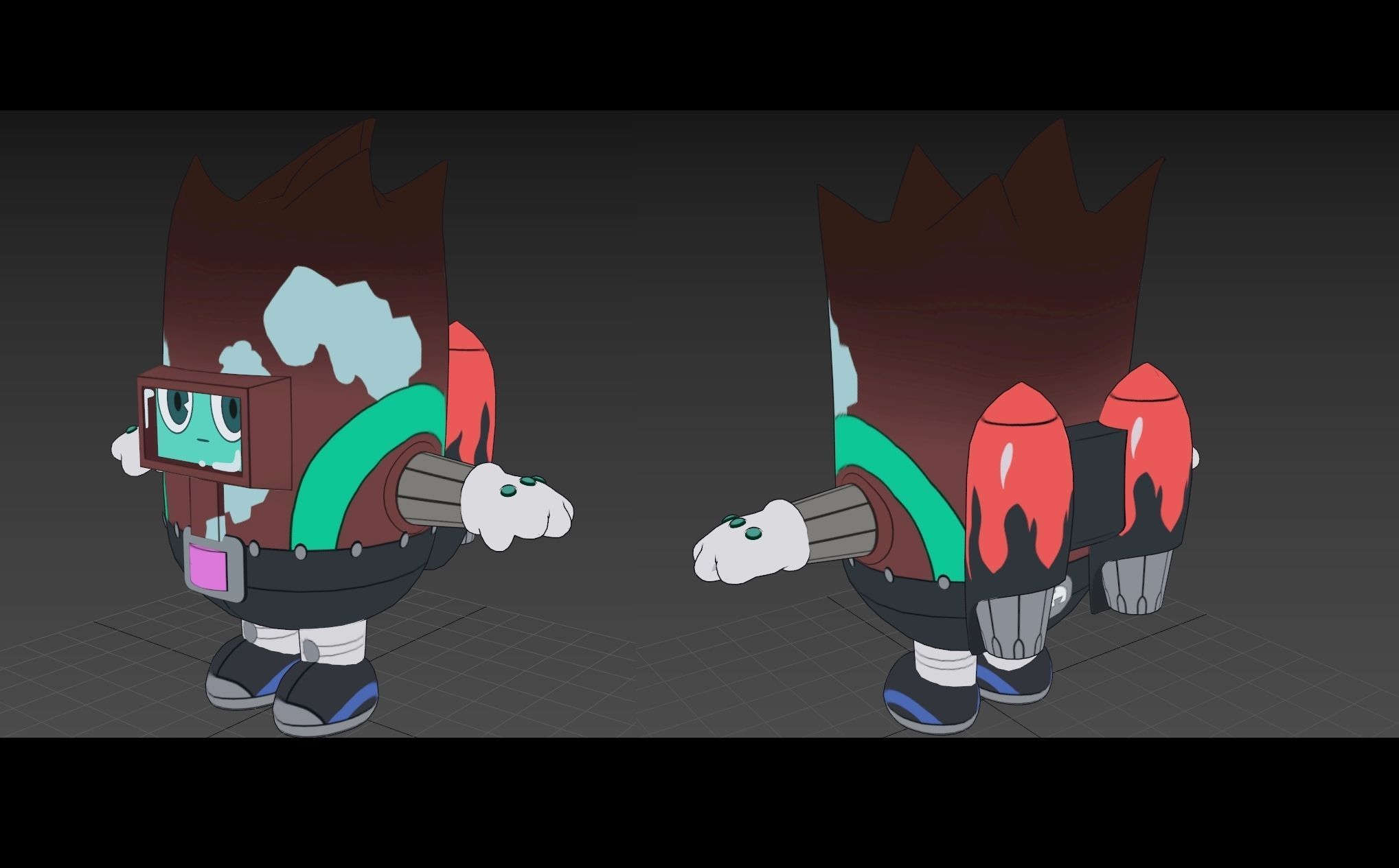 Kaburagi Anime Deca Dence VRChat 3D model_2