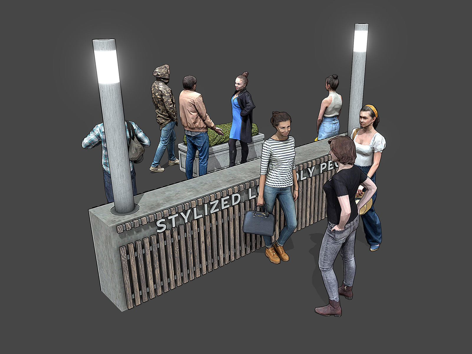 Stylized Lowpoly People Casual Pack Volume 4 Low-poly 3D model_3