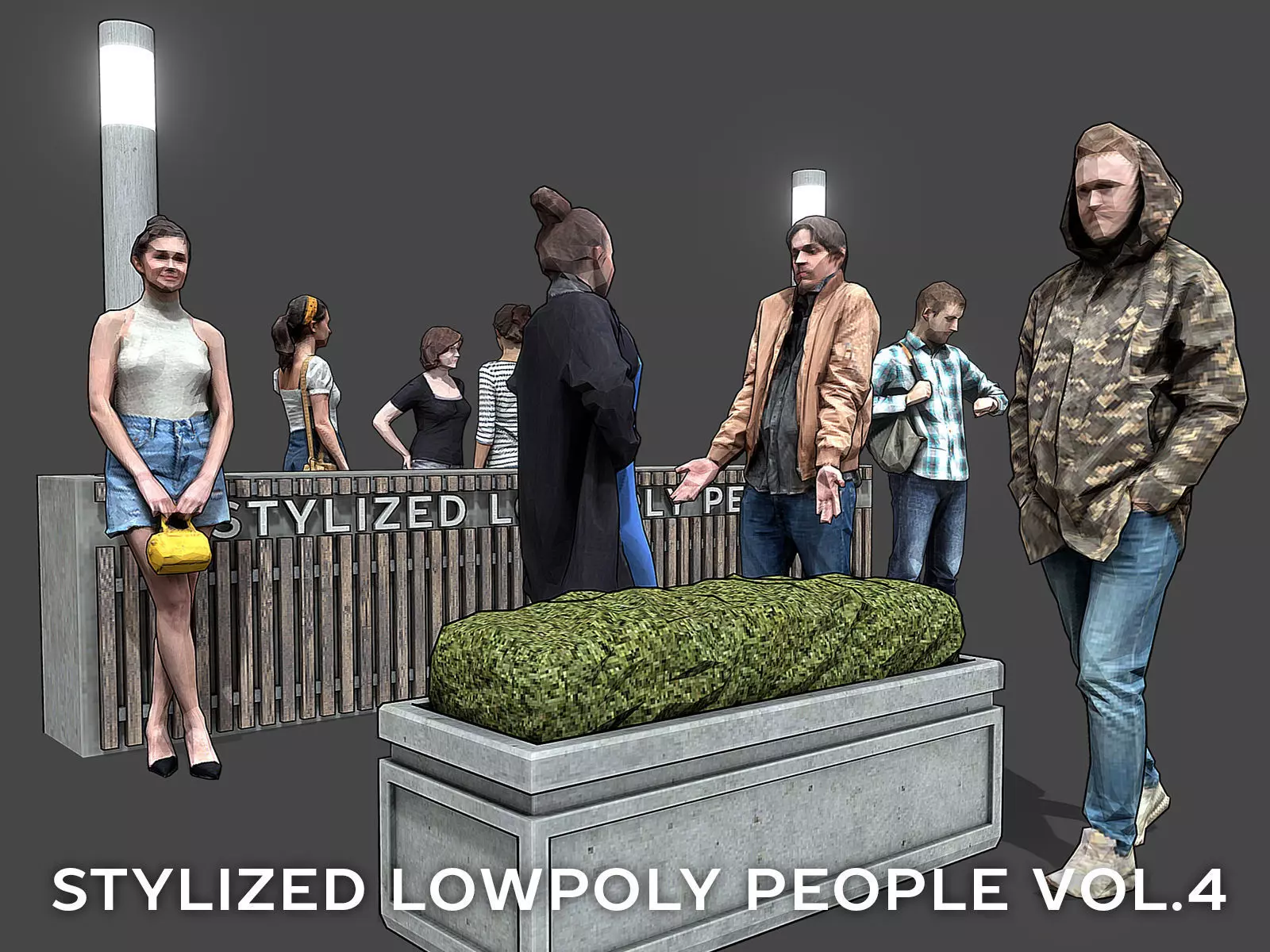 Stylized Lowpoly People Casual Pack Volume 4 Low-poly 3D model_0