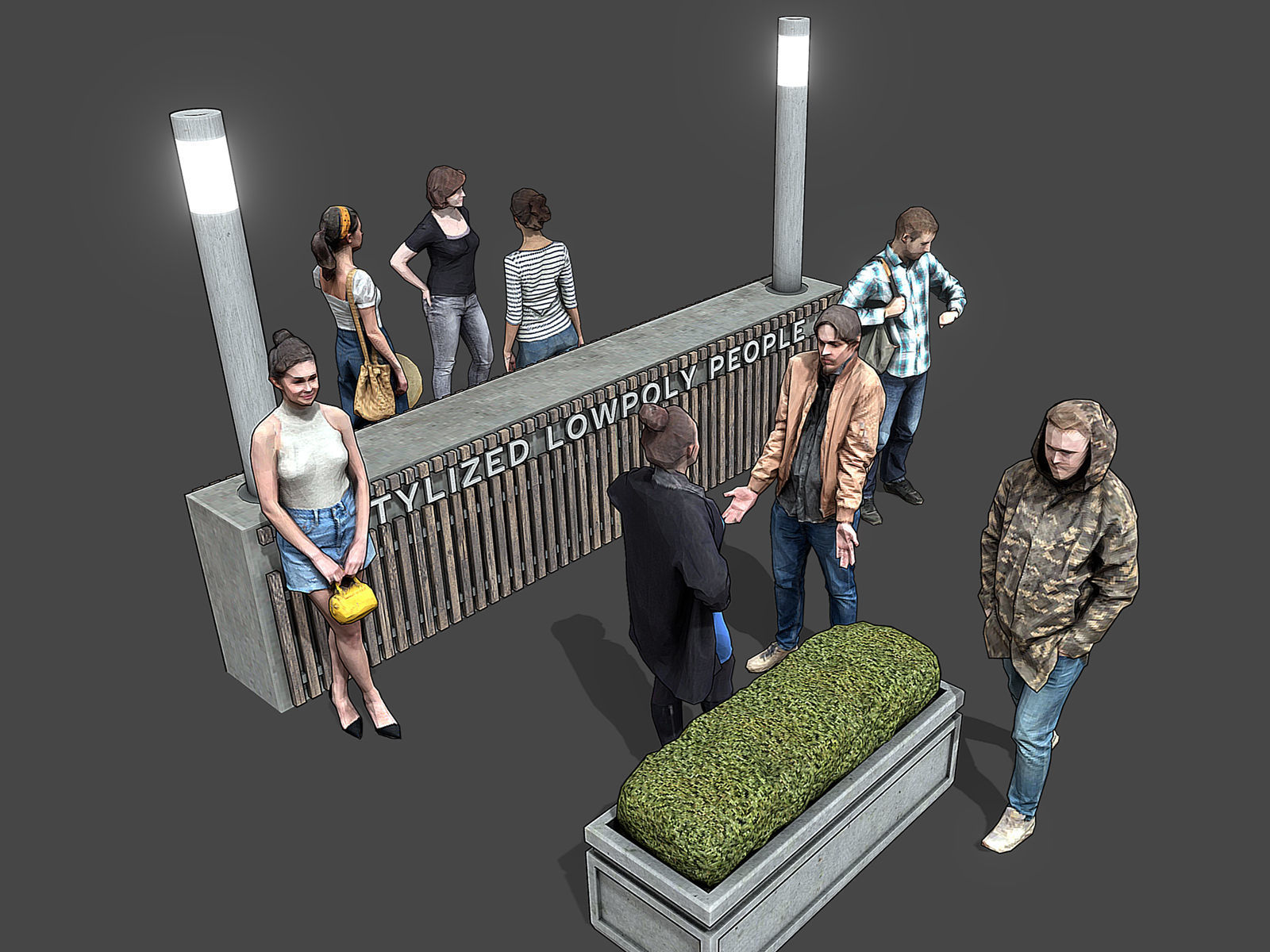 Stylized Lowpoly People Casual Pack Volume 4 Low-poly 3D model_2