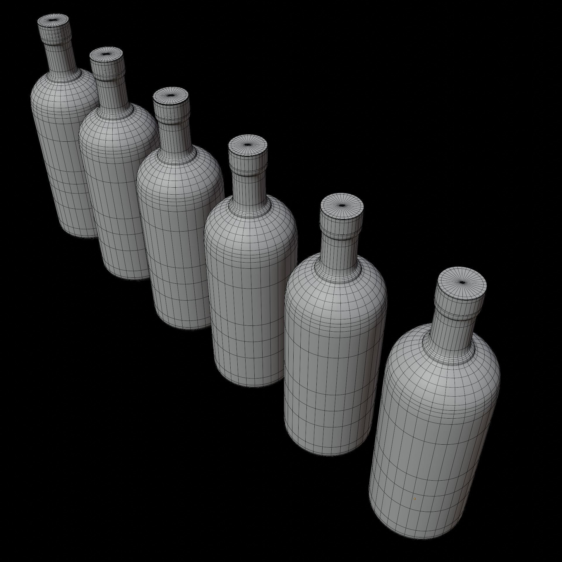 Vodka Pack 001 Low-poly 3D model_23