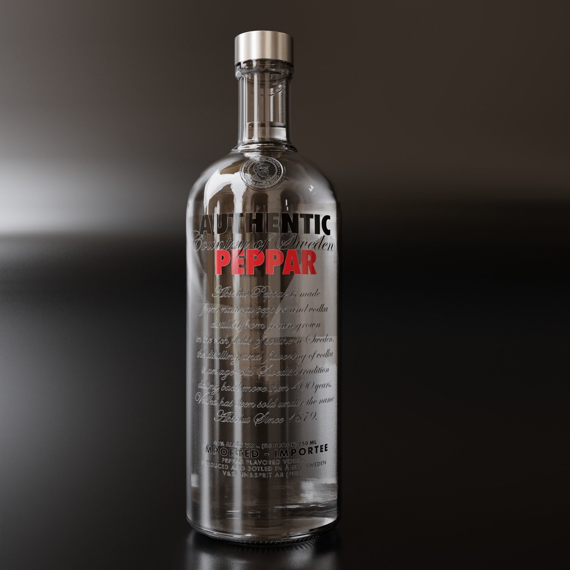 Vodka Pack 001 Low-poly 3D model_8