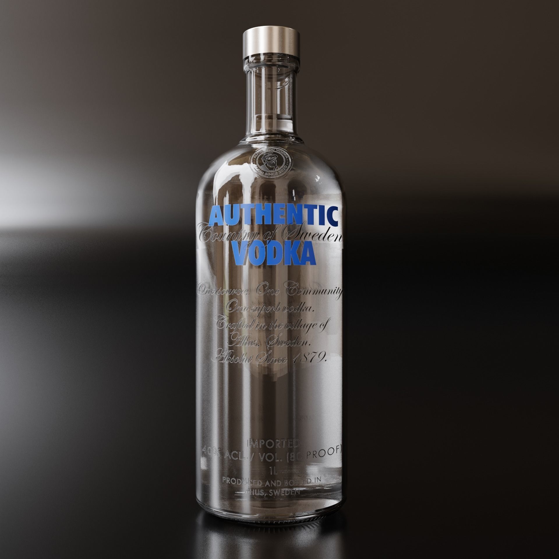 Vodka Pack 001 Low-poly 3D model_14