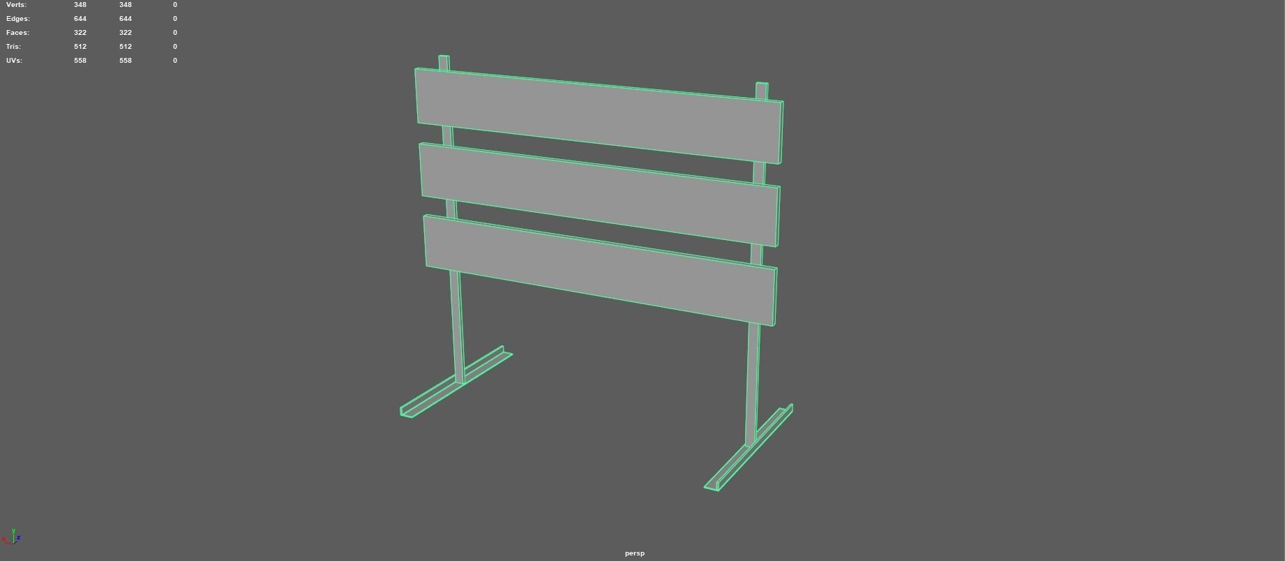 Traffic sign Low-poly 3D model_15