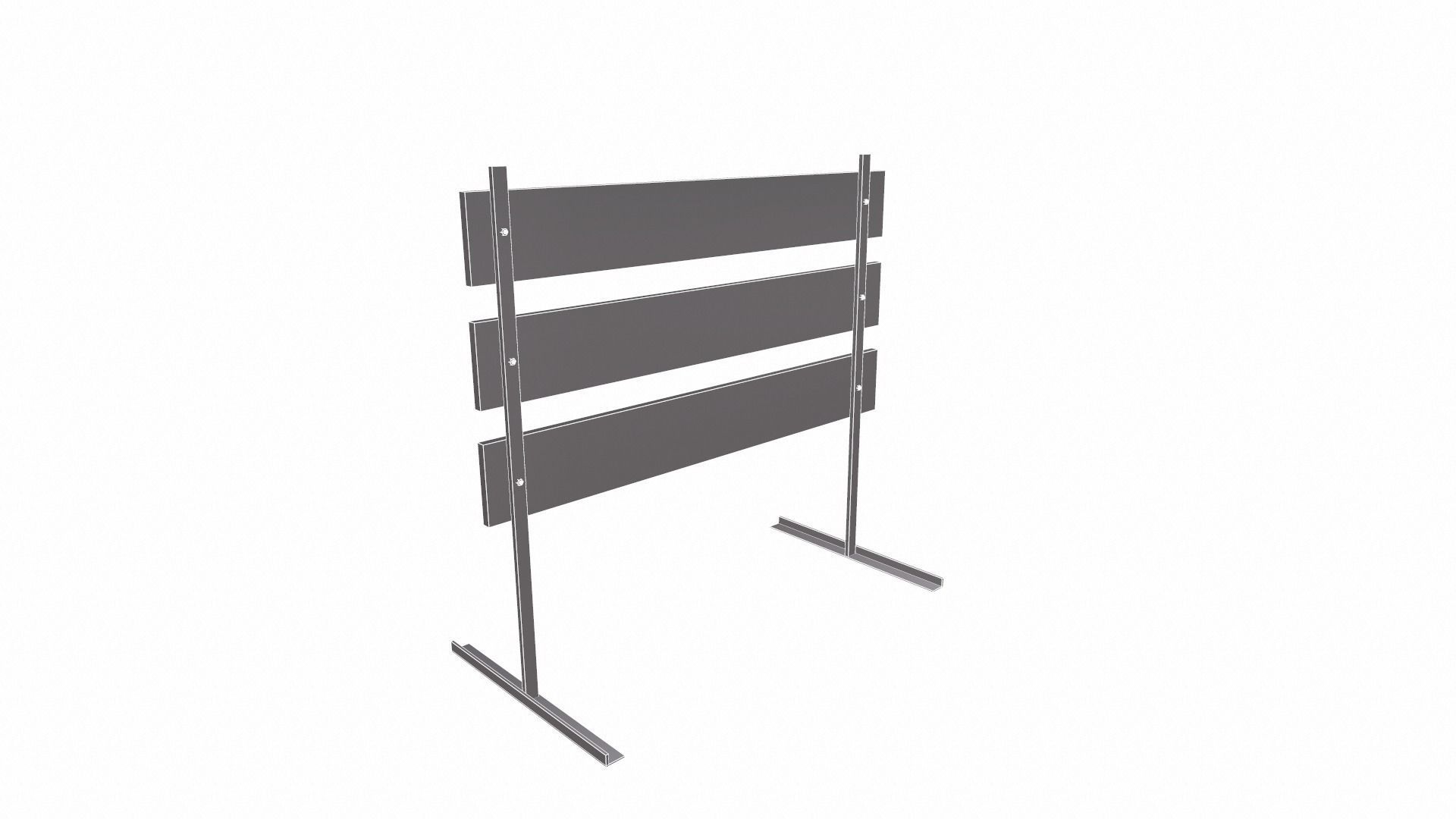 Traffic sign Low-poly 3D model_13