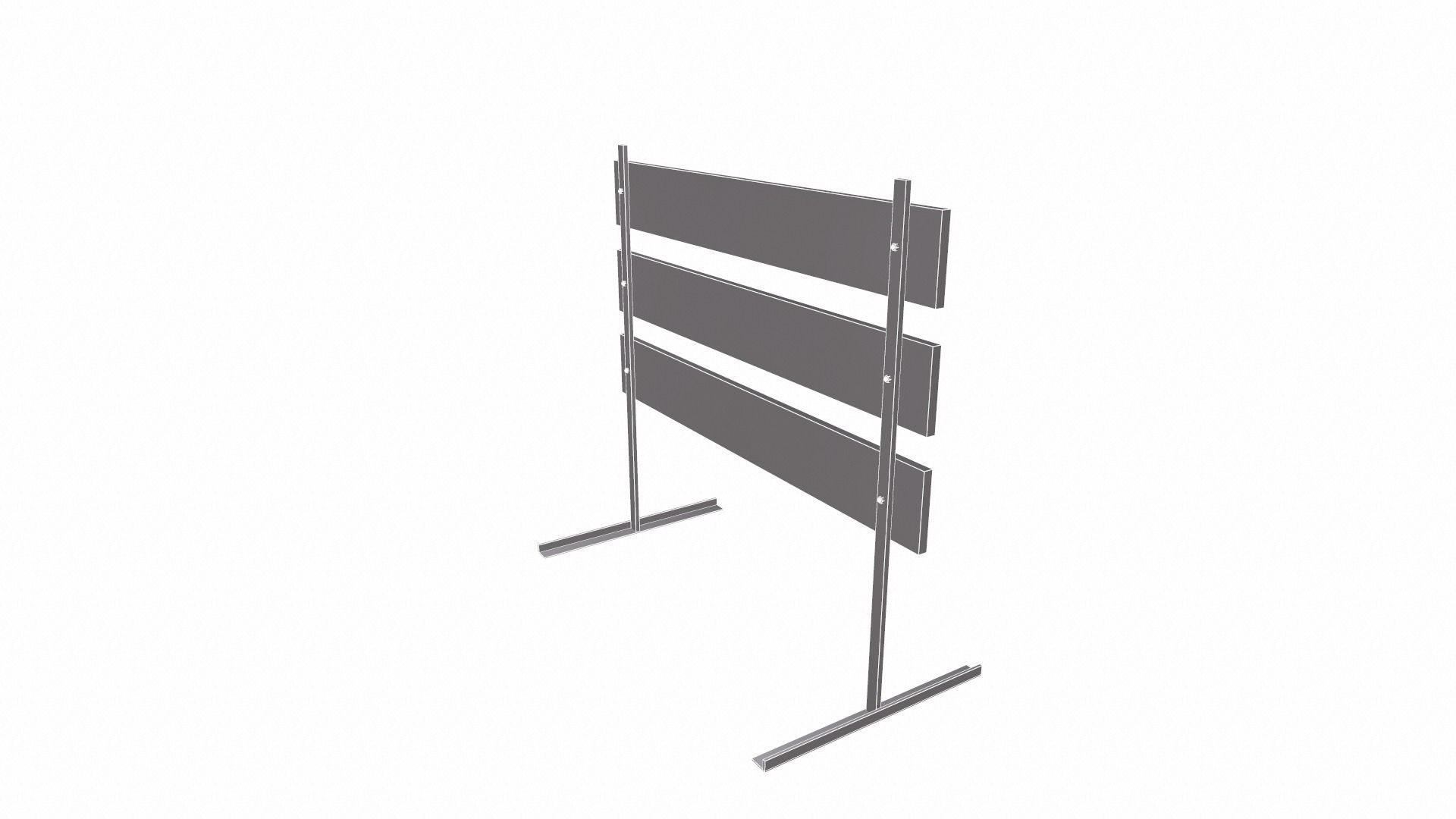 Traffic sign Low-poly 3D model_12