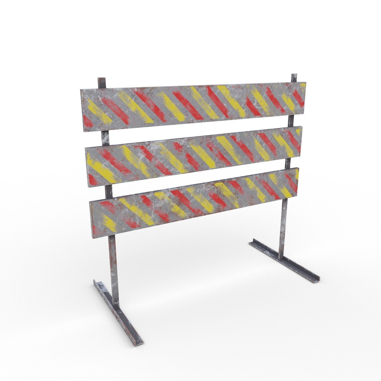 Traffic sign Low-poly 3D model_4