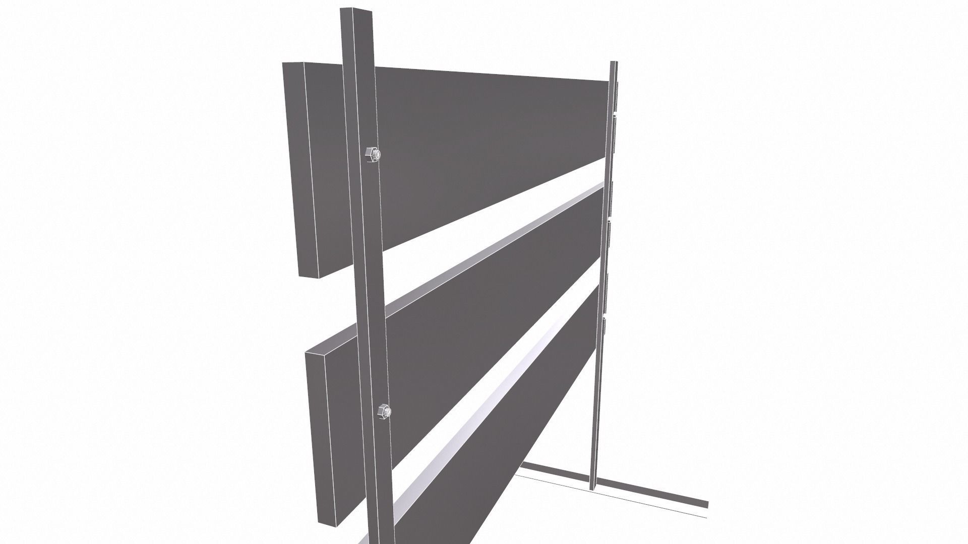 Traffic sign Low-poly 3D model_14