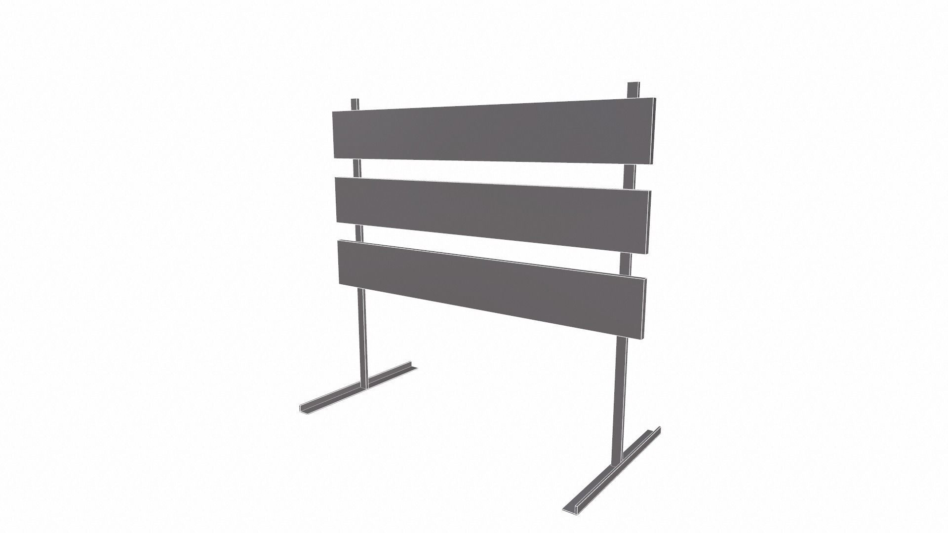 Traffic sign Low-poly 3D model_2