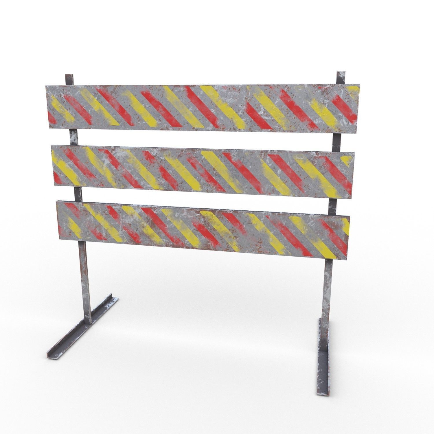 Traffic sign Low-poly 3D model_3