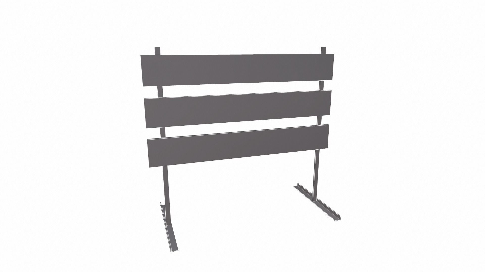 Traffic sign Low-poly 3D model_10