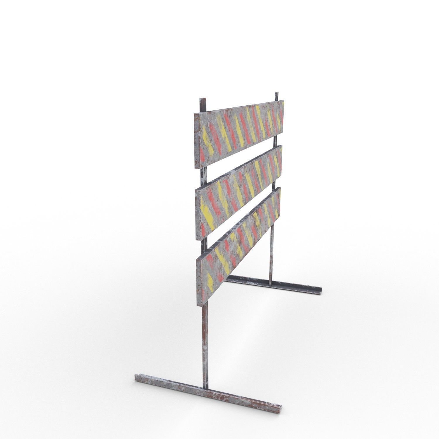 Traffic sign Low-poly 3D model_5