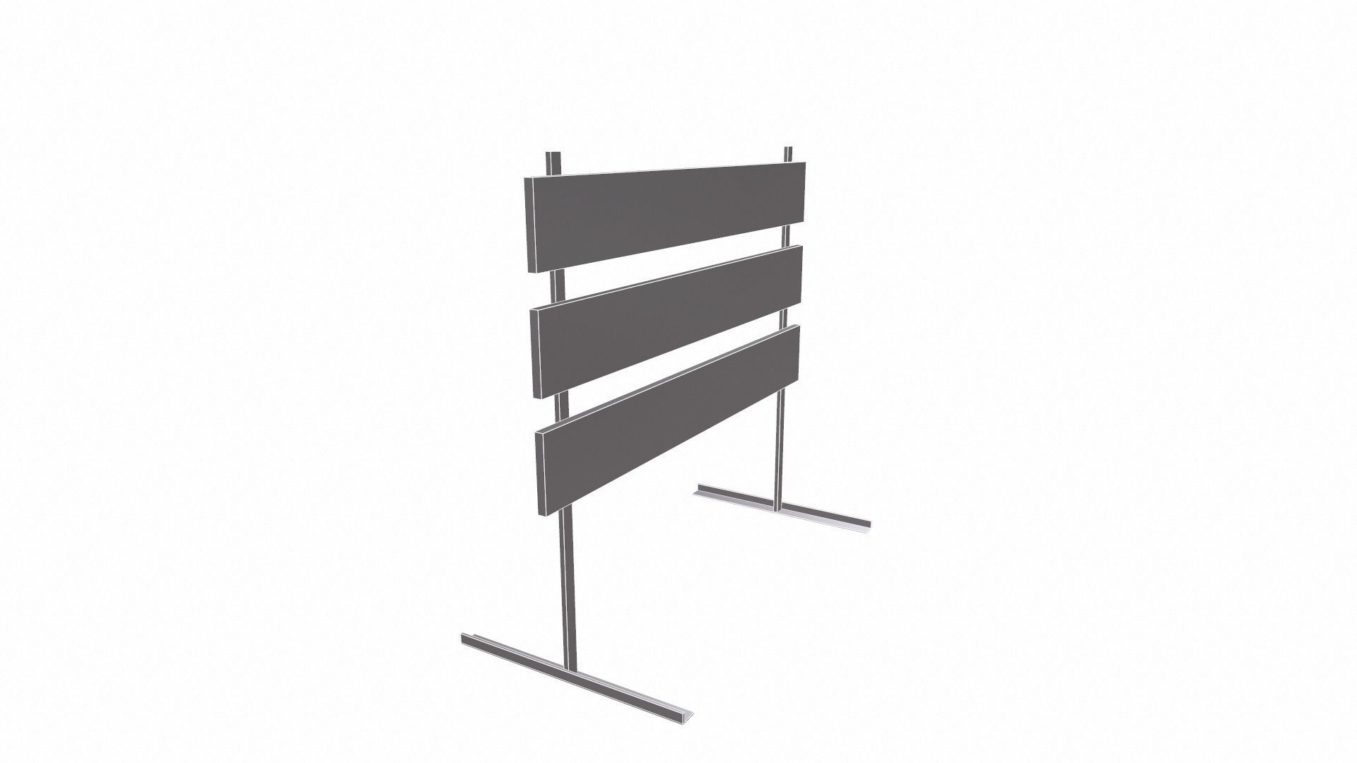 Traffic sign Low-poly 3D model_11