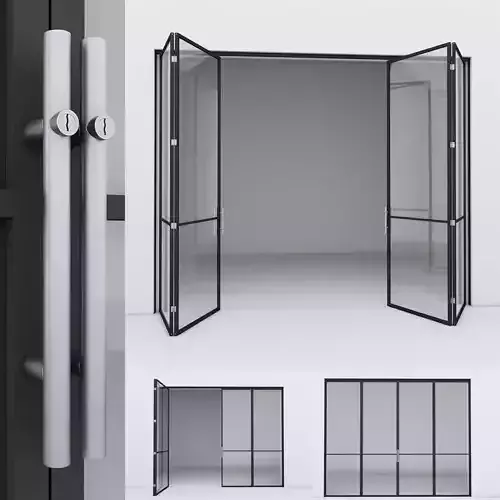 Aluminium door 4 3D model