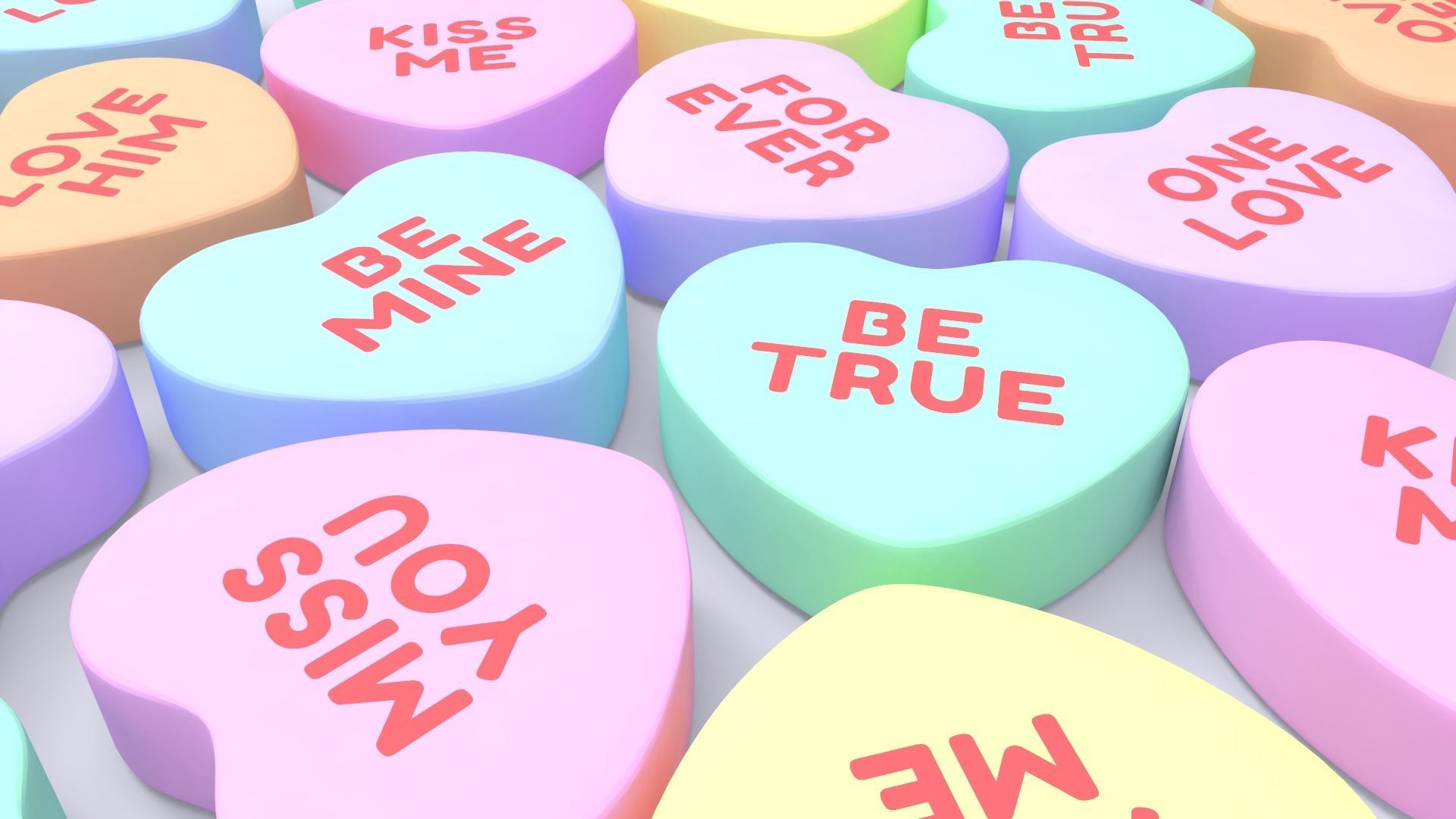 Heart Candies 3D model_2