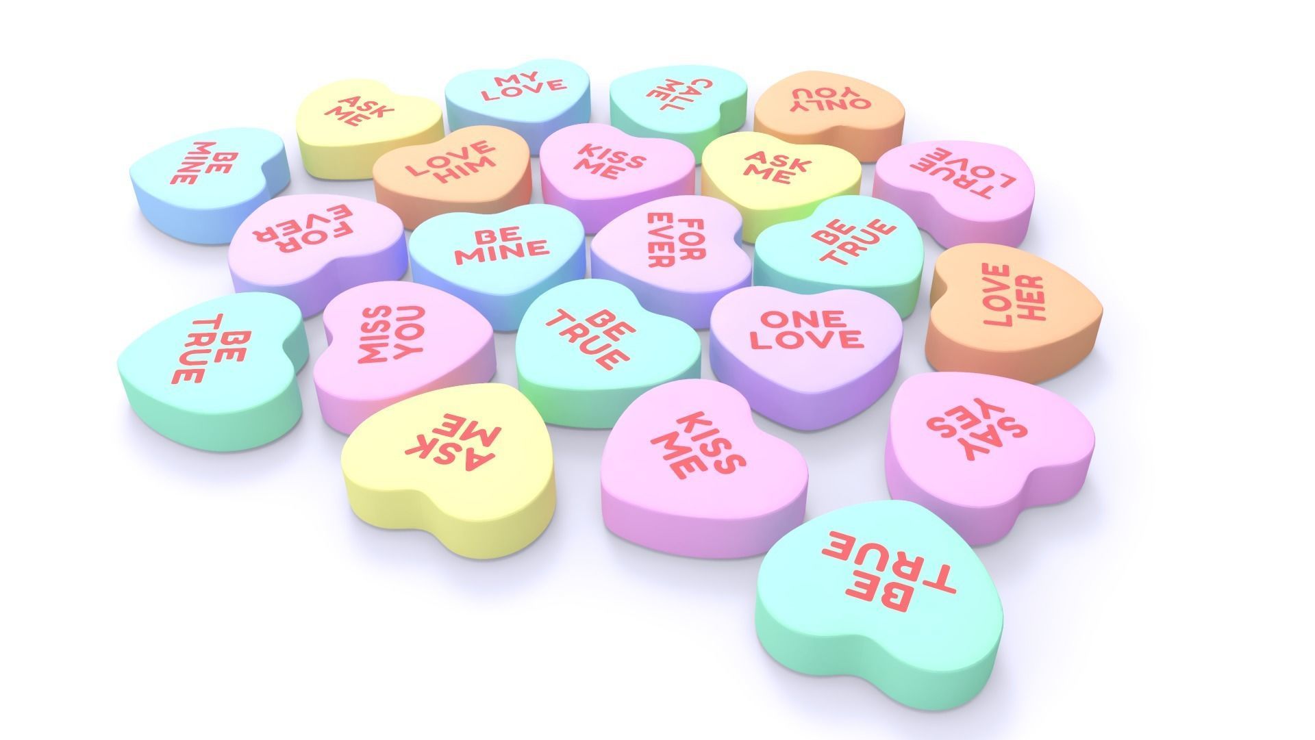 Heart Candies 3D model_1