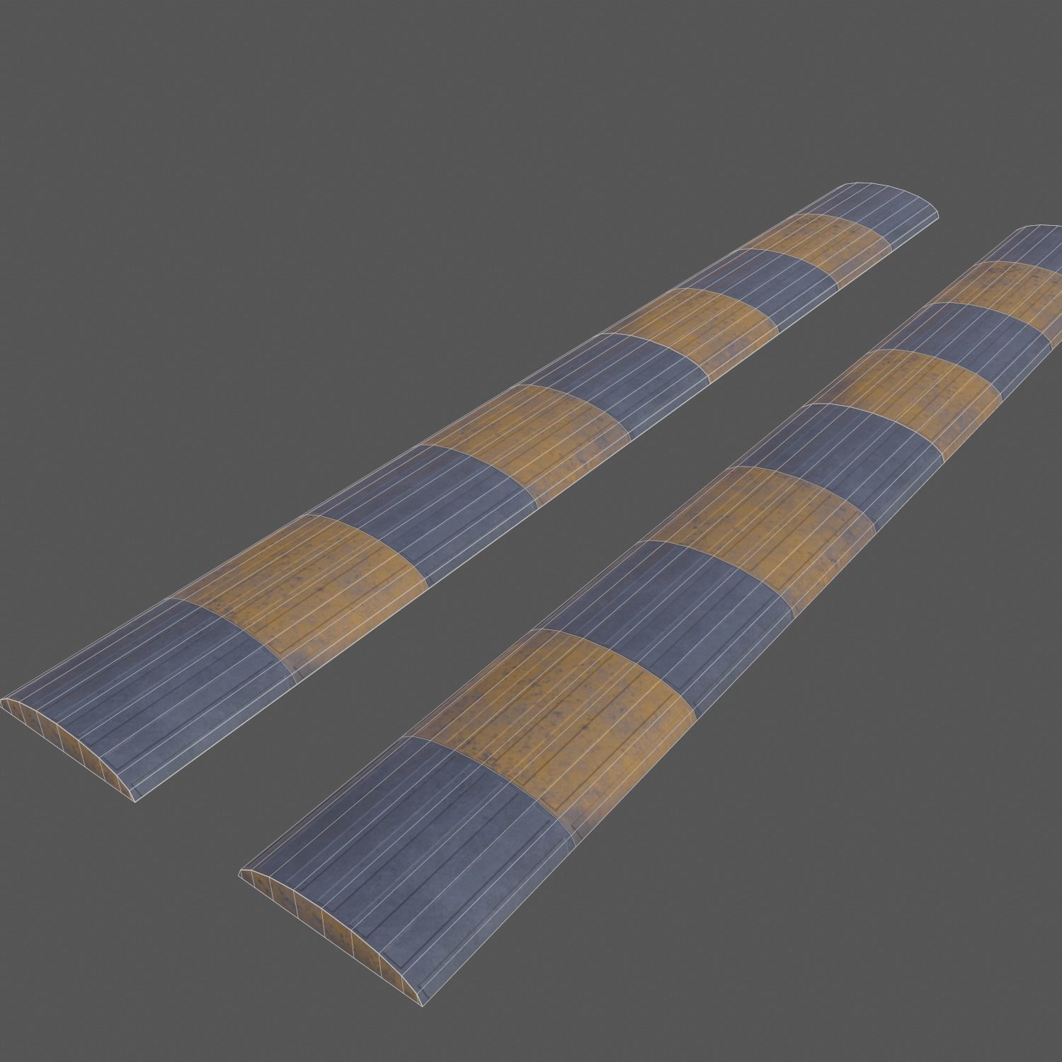 Traffic Speed Bump - PBR Low-poly 3D model_1