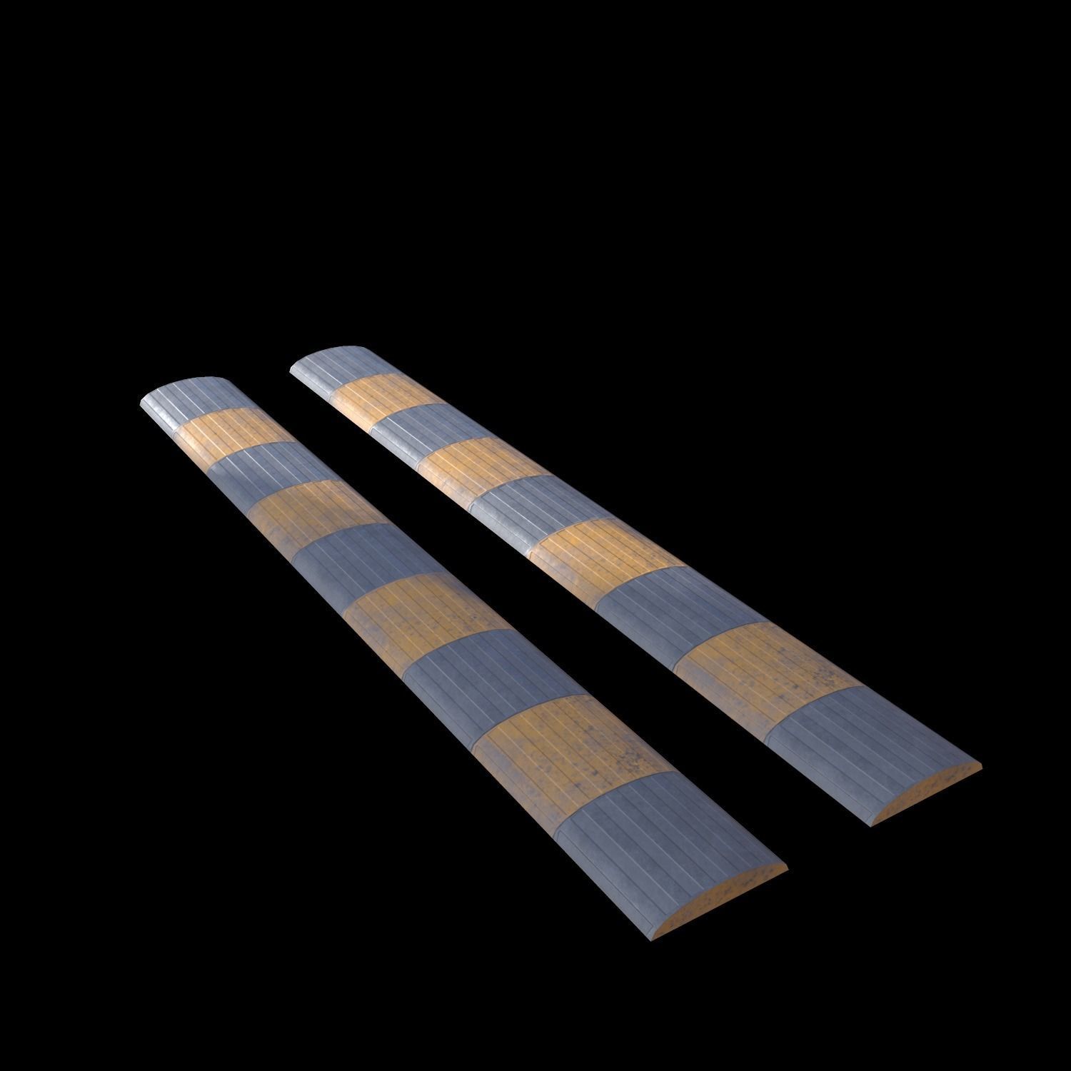 Traffic Speed Bump - PBR Low-poly 3D model_7