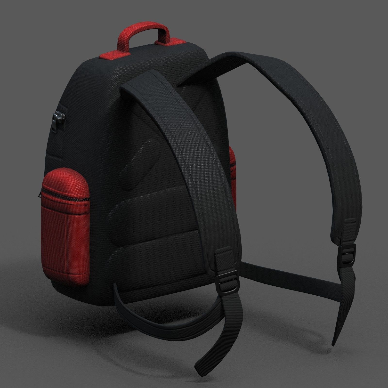 Backpack bag baggage Color 3d low poly Low-poly 3D model 3D model_7