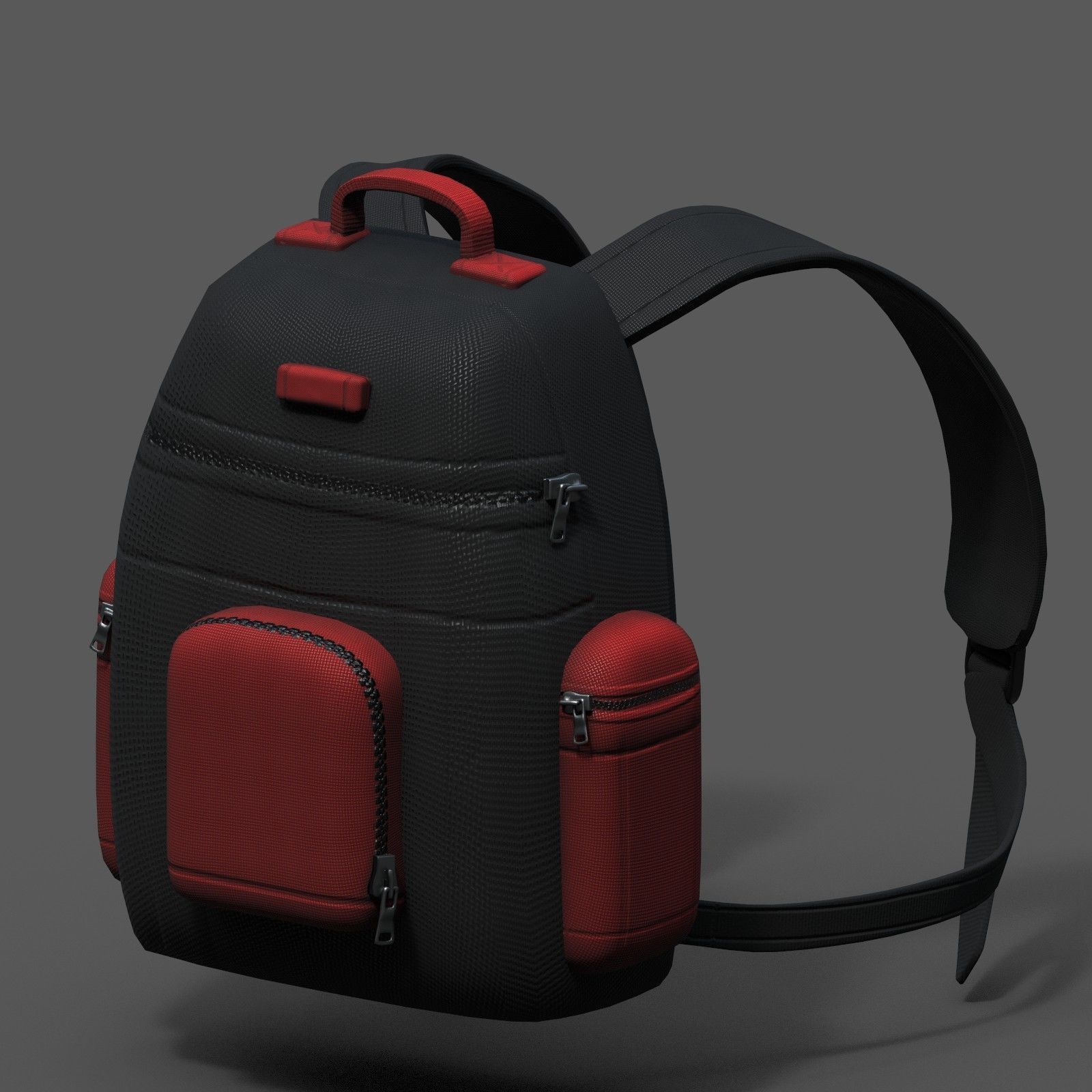 Backpack bag baggage Color 3d low poly Low-poly 3D model 3D model_3
