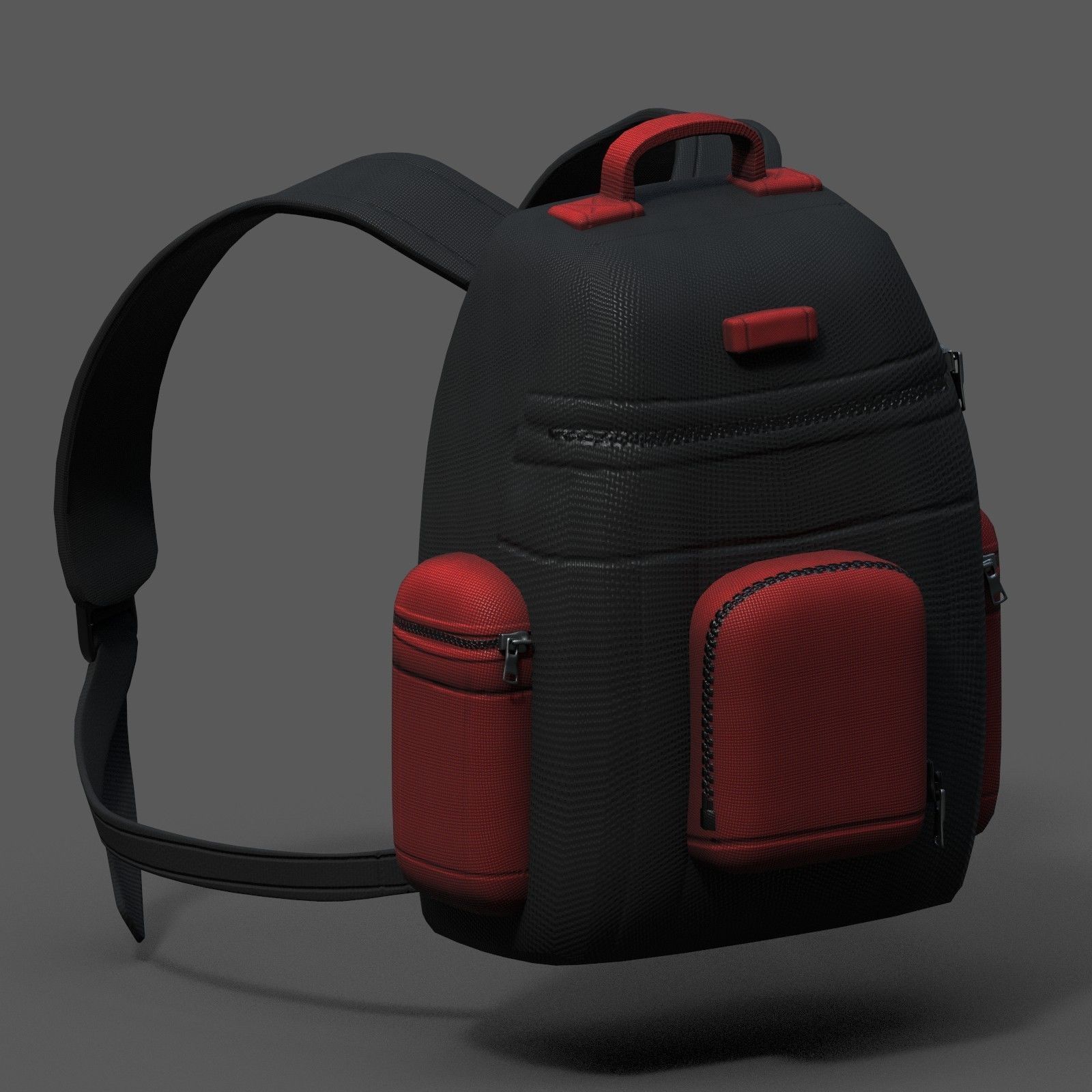 Backpack bag baggage Color 3d low poly Low-poly 3D model 3D model_2
