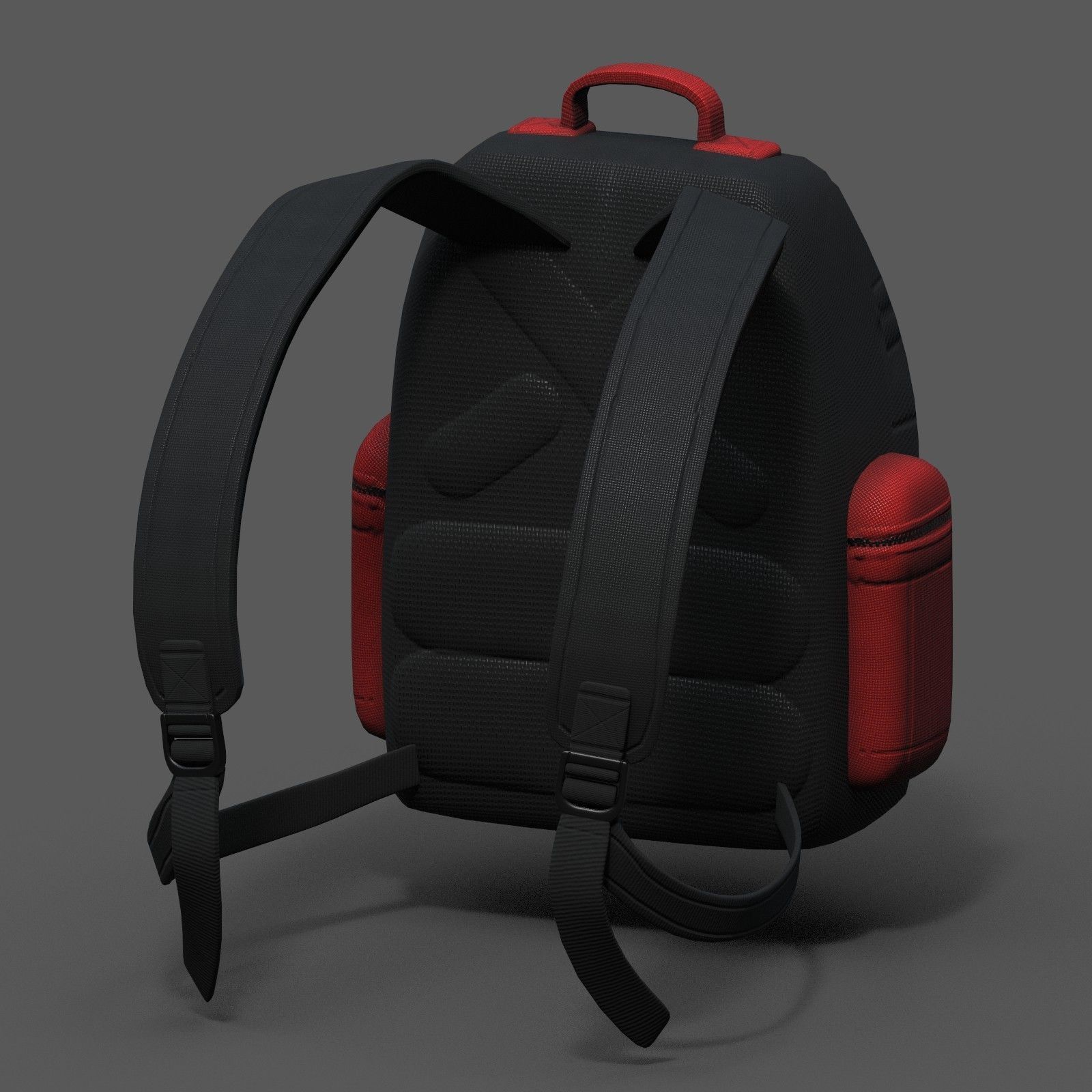 Backpack bag baggage Color 3d low poly Low-poly 3D model 3D model_4