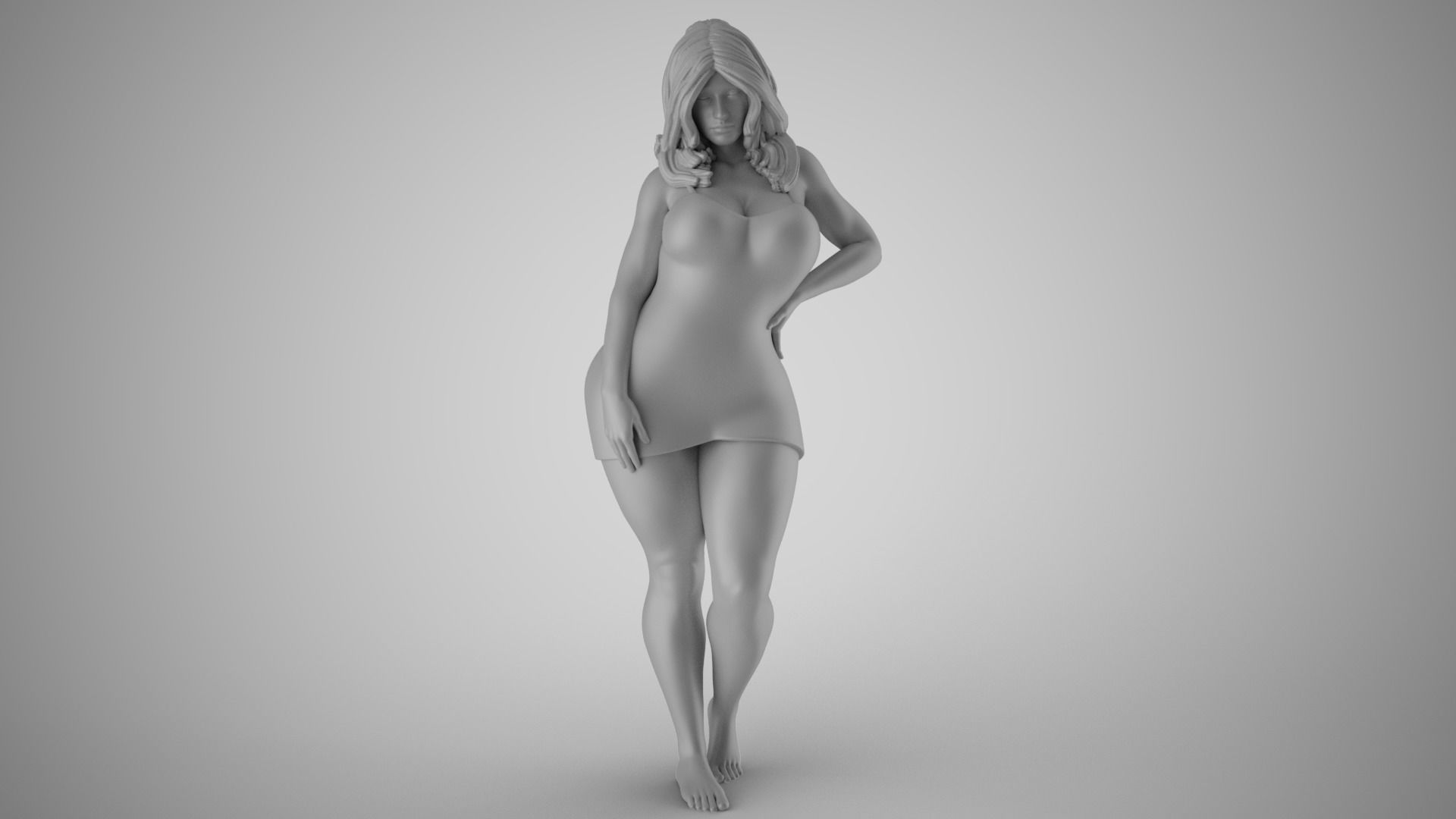 Confident Woman 2 3D print model_3