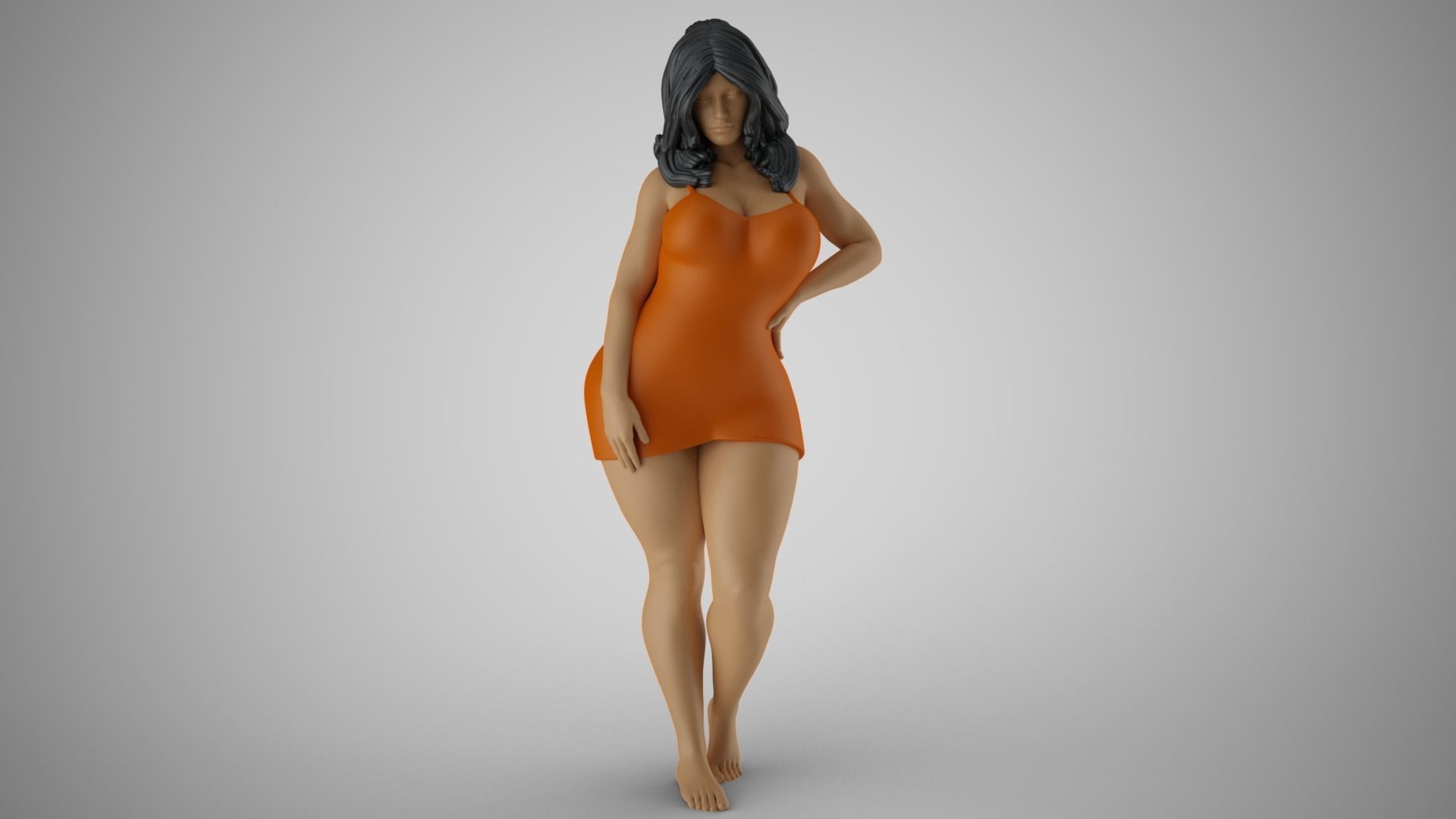 Confident Woman 2 3D print model_4