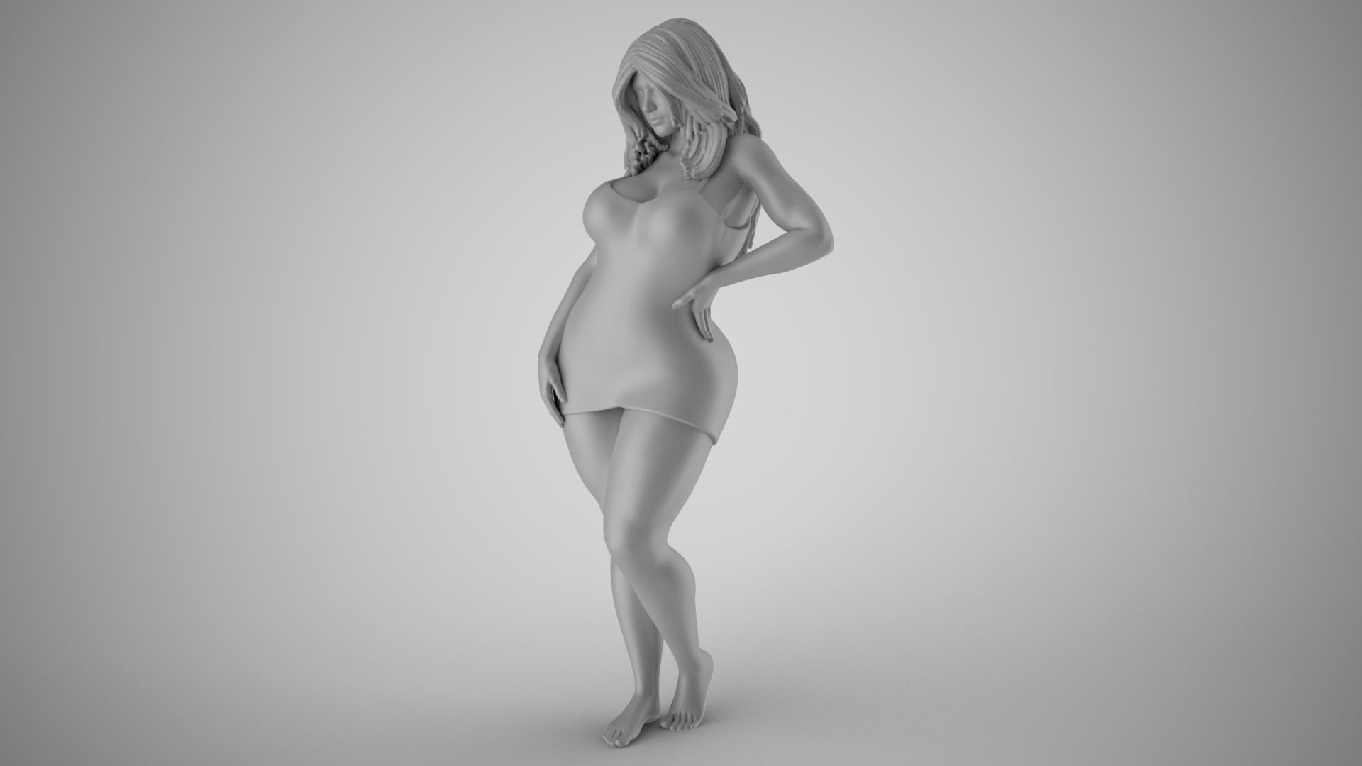 Confident Woman 2 3D print model_2