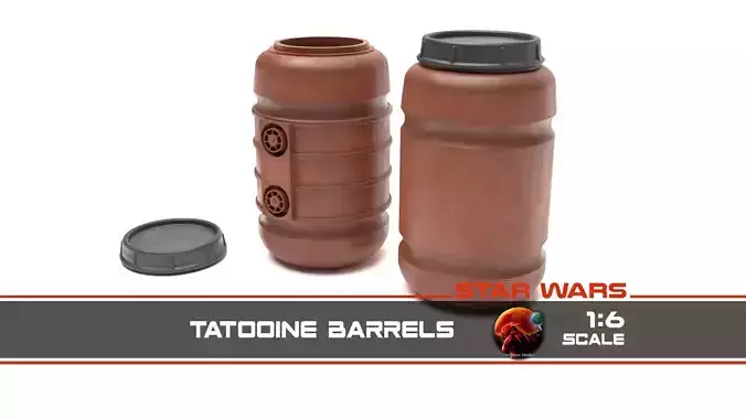 Tatooine Barrels  1-6 scale Hottoys 