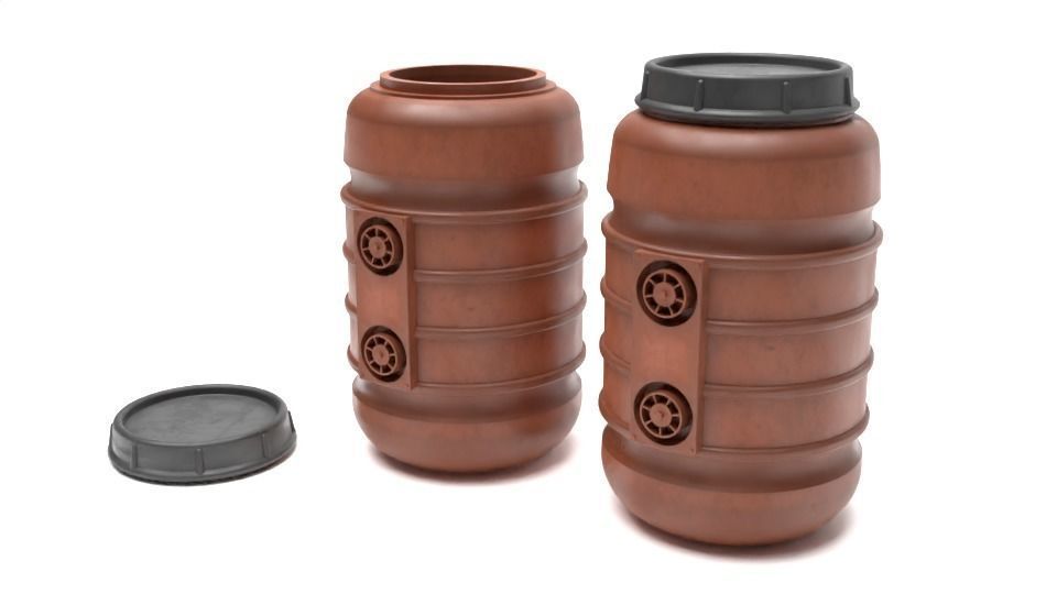 Tantooine Barrels  1-6 scale Hottoys  3D print model_3
