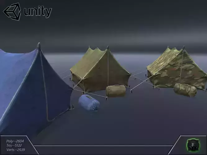 Tents set of military