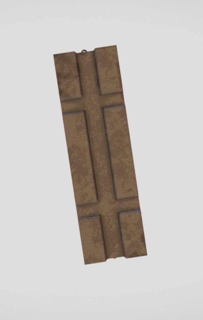 Concrete Barrier Red And White VR AR Low-poly Low-poly 3D model_5