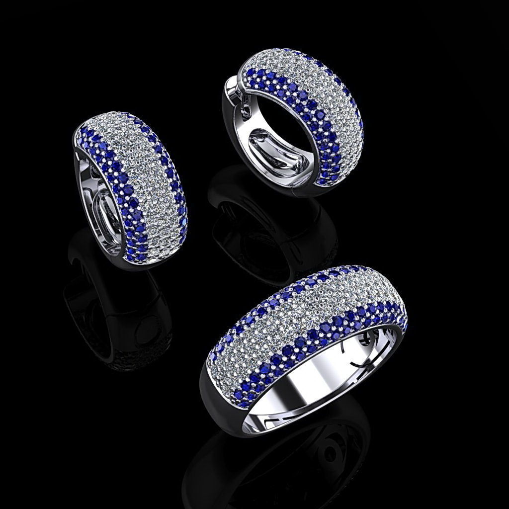 Ring and Earrings 101 3D print model_5