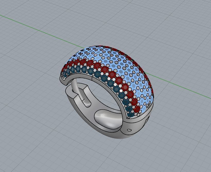Ring and Earrings 101 3D print model_11