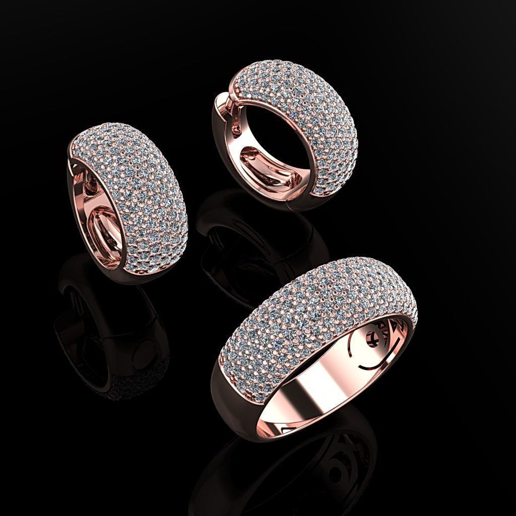 Ring and Earrings 101 3D print model_4