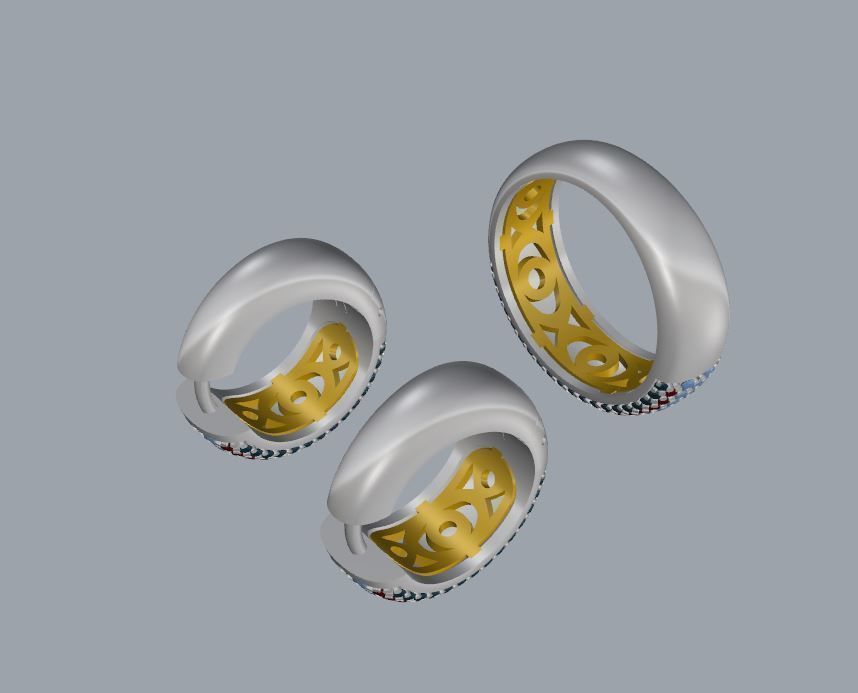 Ring and Earrings 101 3D print model_13